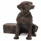image 1 of Weimaraner Plant Pot Feet - Set of 3 Bronze