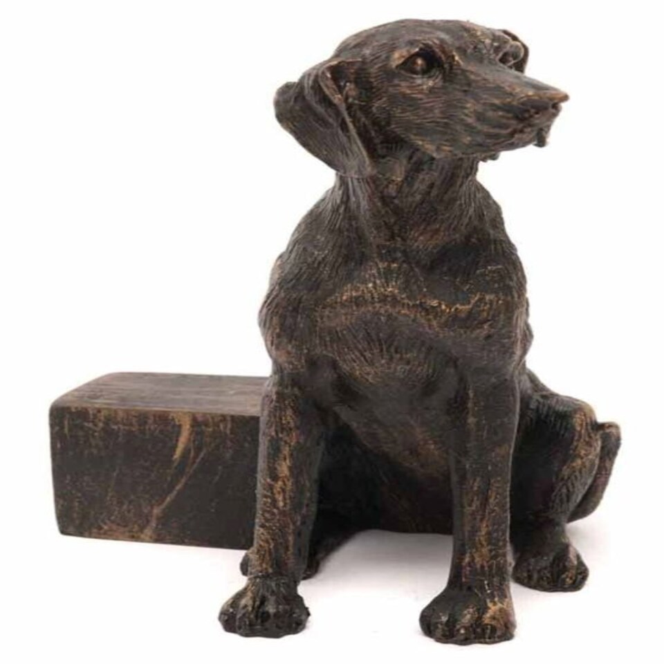 image 1 of Weimaraner Plant Pot Feet - Set of 3 Bronze