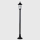 image 2 of ValueLights Mayfair Pair 1.2m Black IP44 Outdoor Lamp Post Bollard Lights