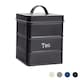 image 1 of Harbour Housewares Black Vintage Metal Kitchen Tea Canister Kitchen Caddy Kitchen Storage Containers Canisters
