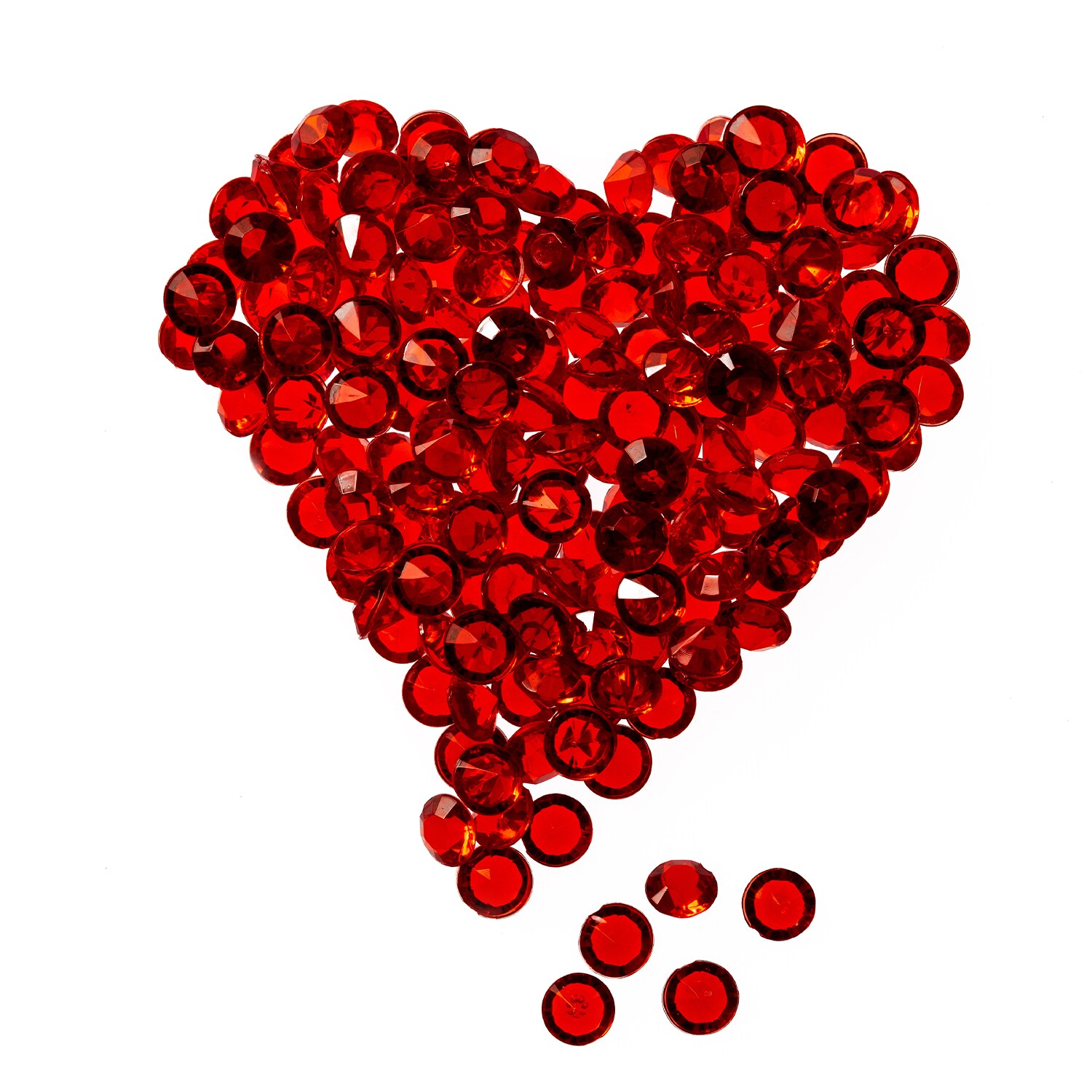 Neel Blue Acrylic Rhinestone Table Confetti, Table Scatters - 4000pcs in Dark Red