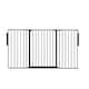 image 1 of Bettacare Premium Extra Tall Multi Panel Flexible Dog Barrier, up to 174cm Wide, Black, 105cm Tall, Dog Barrier for Pets Dogs and Puppy Black