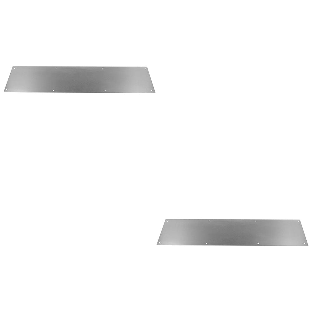 2 PACK - 650mm x 150mm Plain Door Kickplate - Satin Stainless Steel Kick Plate Protector