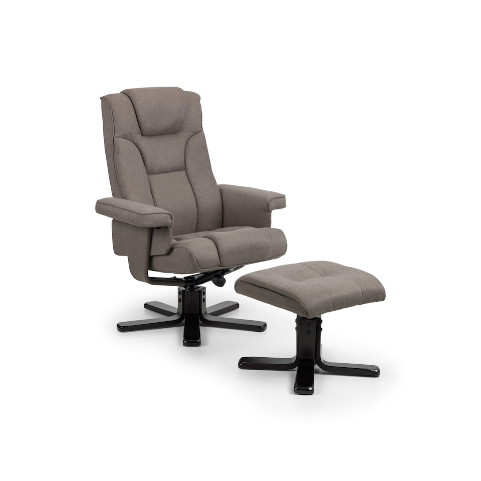 image 1 of Malmo Swivel Recliner & Stool - Grey