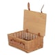 image 1 of Double Steamed Empty Picnic Basket with Pinewood Lid Brown | S