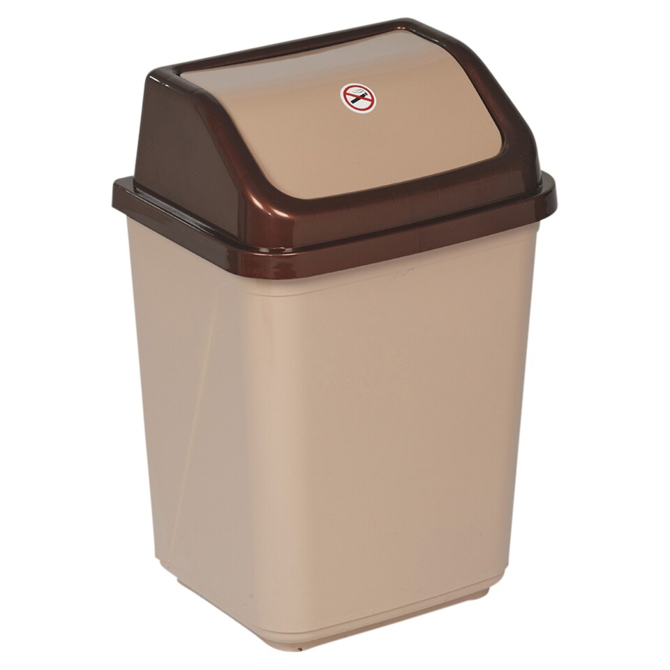 image 1 of 30L Plastic Recycling Bins with Swing Lids | Brown | 1