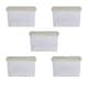image 1 of Wham Clip 5x 62L Rectangular Plastic Storage Boxes with Clip Lock Lids. Ideal for Home, Office, Toys & More - Clear/Stone | Cream | Stone | 5