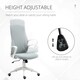 image 3 of Vinsetto High-Back Home Office Chair Height Adjustable Elastic Desk Chair Grey