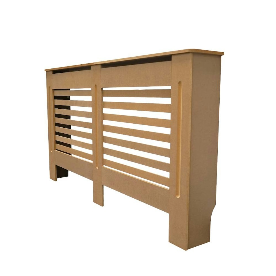 image 1 of Stylish MDF Unpainted Horizontal Design Radiator Cover - Large