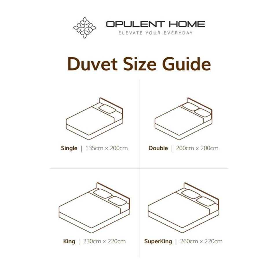 image 1 of Opulent Home Lightweight 100% Cotton 7.5 Tog Summer Duvet – King