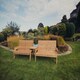 image 2 of Valley 6 Seat Set 2X3B Straight Tray - Timber - L100 x W330 x H95 cm - Garden Furniture - Fully Assembled