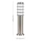 image 4 of ValueLights Wharf Outdoor Stainless Steel 450mm Bollard Lantern Light Post & Cool White LED Bulb | Chrome