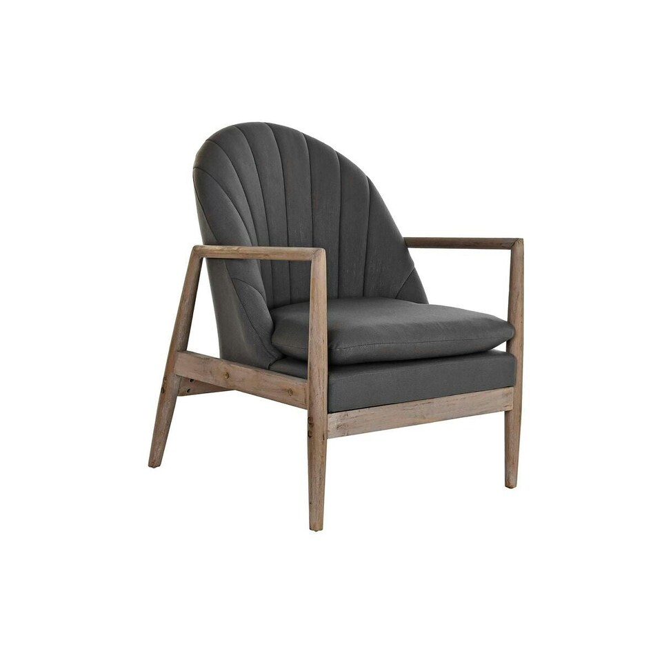 image 1 of Armchair DKD Home Decor Dark grey Fir Plastic 68 x 69 x 89 cm 67 x 70 x 89 cm Grey