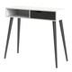 image 3 of Oslo Console Table 1 Drawer 1 Shelf in White and Black Matt