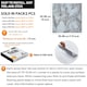 image 3 of NOVECRAFTO Vinyl Floor Tiles Self Adhesive – 12x12in Peel and Stick Flooring for Kitchen, Bathroom & Living Room – Charcoal Marble Flow Design Grey | 3.72 sqm