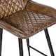 image 4 of Real Genuine Leather Breakfast Kitchen Bar Stool Tan Brown With Back Rest 106cm High x 50cm Wide x 59cm Deep Seat Height 70cm