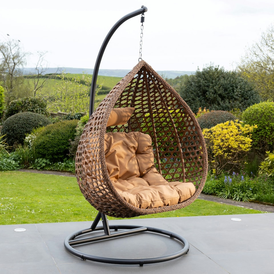 image 1 of Henley Swing Chair - Brown