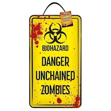 Biohazard Halloween Wall Plaque Hanging Decoration 40cm