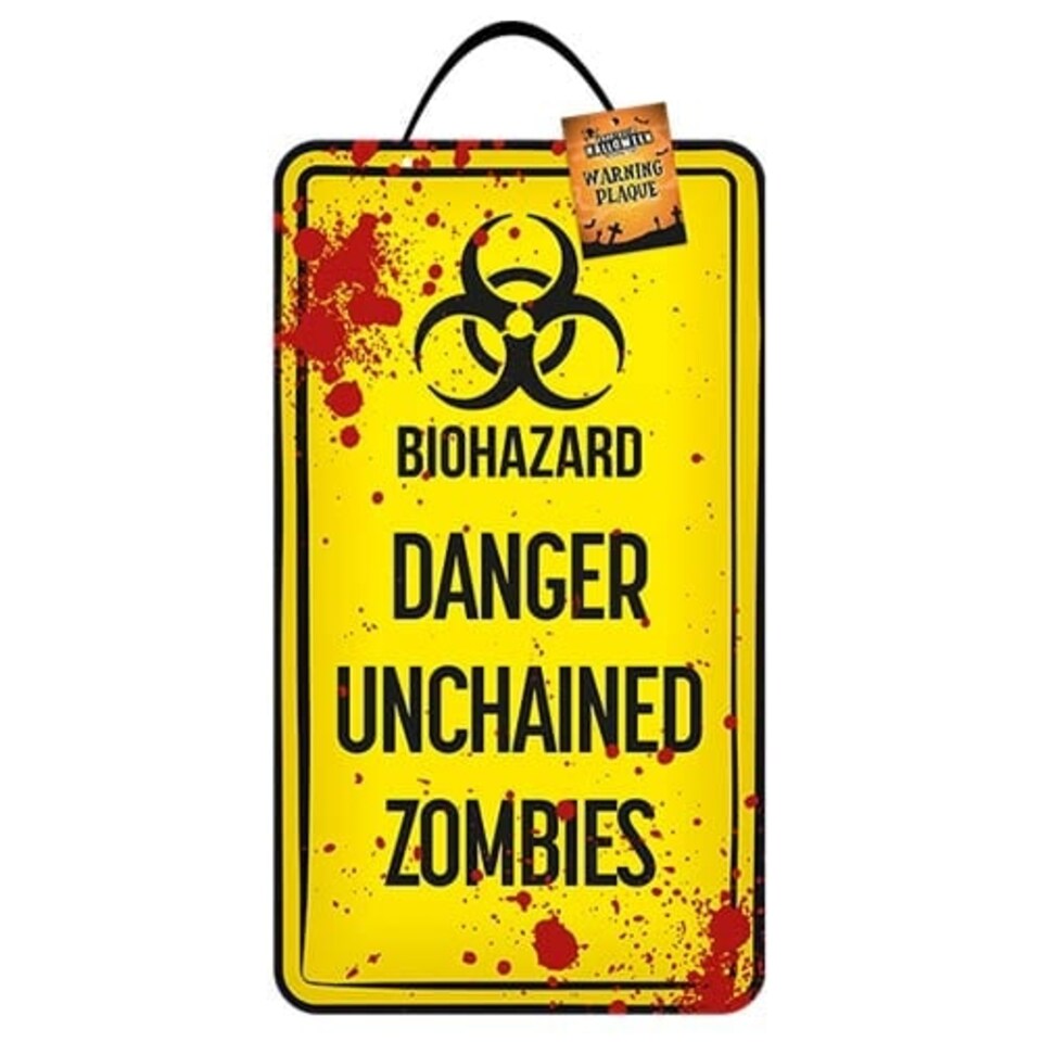 Biohazard Halloween Wall Plaque Hanging Decoration 40cm
