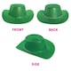image 5 of Pack of 1 Green Glitter Cowboy Hat & Feather Boa Green | One Size