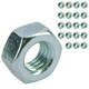 image 1 of M8 x 1.25mm Hex Full Nut Fastener Hexagonal Metric Nuts Grade 8 Zinc Plated 20pk