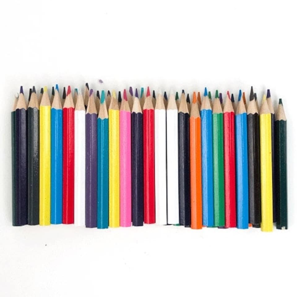 Assorted Mini Colouring Pencils - Pack of 48