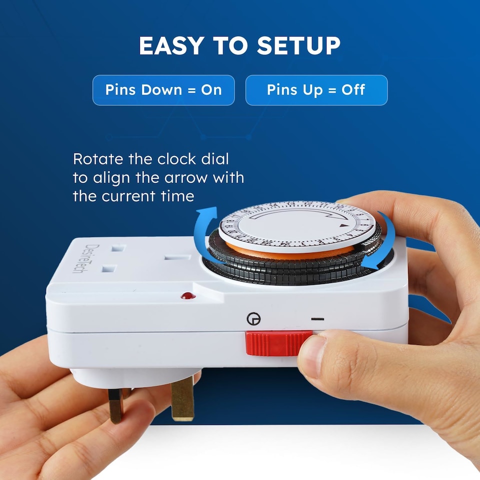 image 1 of Desiretech Plug In 24 Hour Segment Timer Switch for Mains Sockets