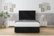 image 1 of Sloomy Pemberton Black Naples Divan Bed With Mattress No Drawers With 54" Floor Standing Headboard & 12" Matching Footboard 6' Super King | Black | Black | Super King | 1