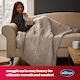 image 2 of Silentnight Comfort Control Heated Throw Fleece Electric Blanket Fast Heat Up, Natural