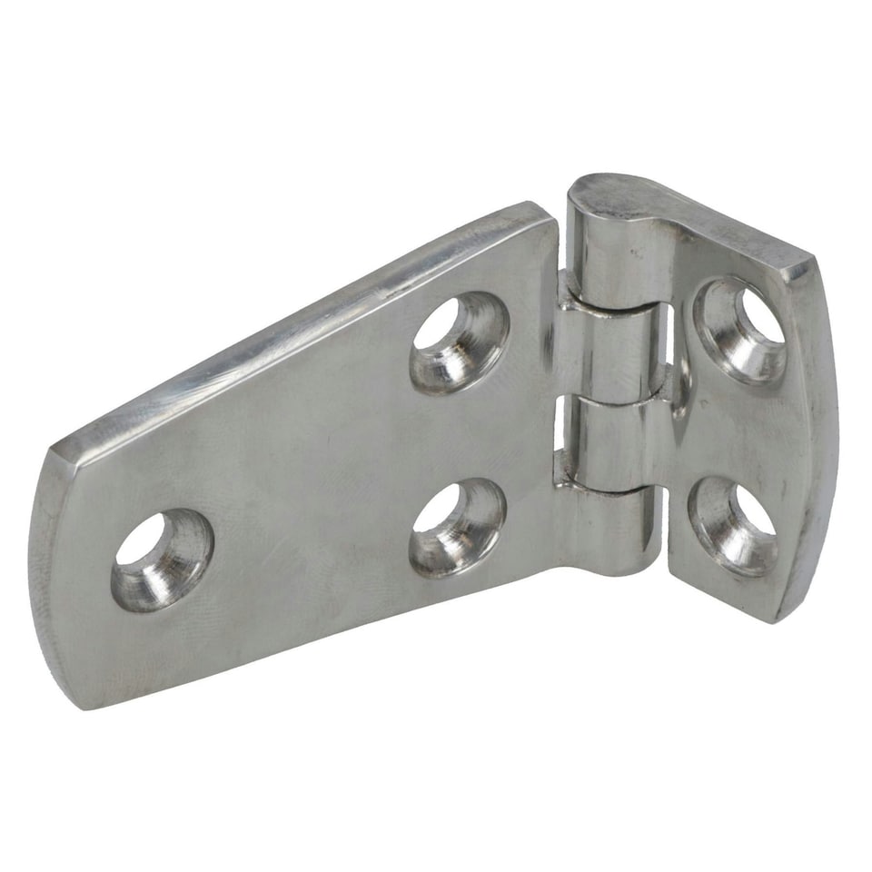 image 1 of Polished Door Hinge Stainless Steel 76mm x 38mm 316 Marine Cabin Hatch Silver