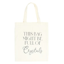 Something Different Full Of Crystals Cotton Tote Bag - Black/White - One Size | Black