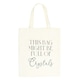 image 1 of Something Different Full Of Crystals Cotton Tote Bag - Black/White - One Size | Black