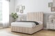 image 3 of Sloomy Langston Sand Naples Divan Bed Base No Drawers With 54 Inch Floor Standing Headboard & 12 Inch Matching Footboard | Cream | Sand | Single | 1