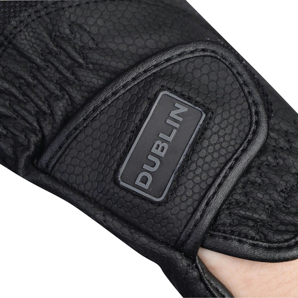 image 1 of Dublin Mesh Panel Riding Gloves - Black - XS Black | XS