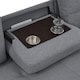 image 9 of FENCHILIN Sofa Bed with Pull-Out Sleeper Reversible Chaise Drop-Down Cup Holder Side Pockets Grey