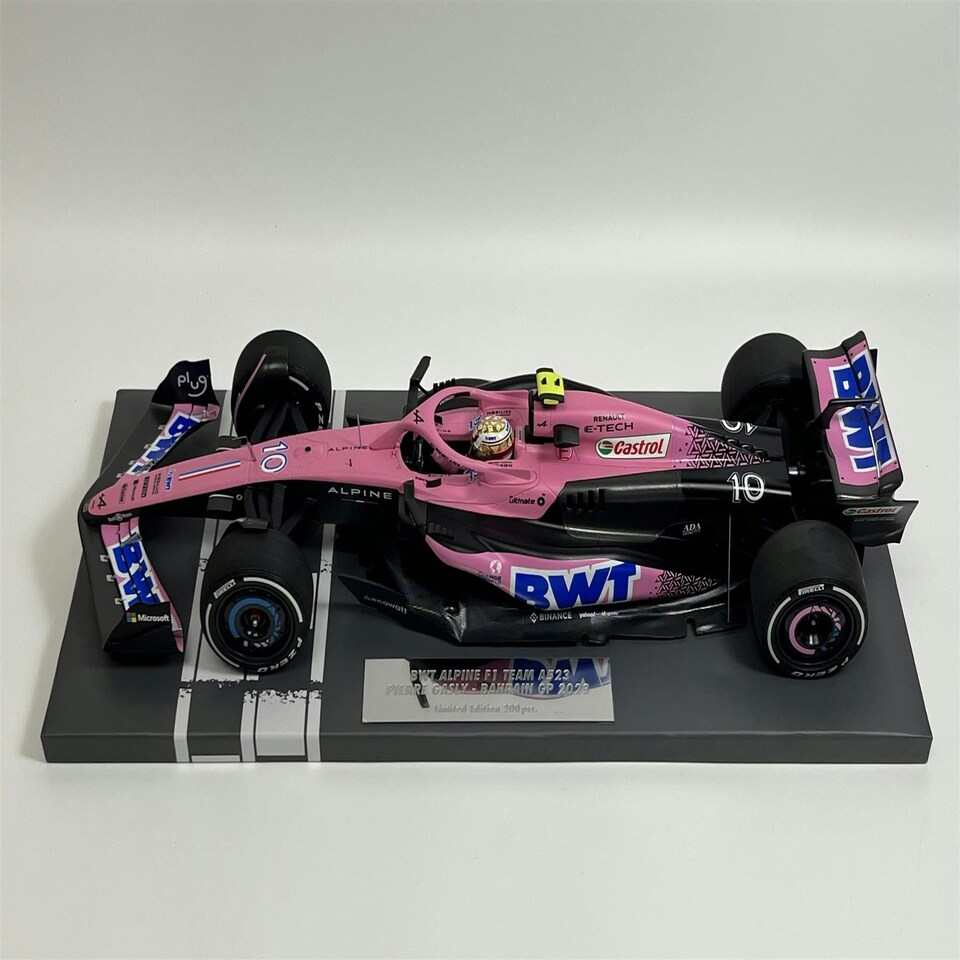 image 1 of Pierre Gasly BWT Alpine F1 Team A523 Bahrain GP 2023 1:18 Minichamps 117230110
