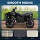 image 4 of AIYAPLAY 6V Electric Ride on Car, Kids ATV 4 Wheeler with Music and LED Headlights, Indoor Outdoor Toy Car for Ages 3-8 Years Boys and Girls | Black