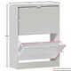 image 3 of Vida Designs 2 Drawer Shoe Cabinet Shoe Rack Storage Cupboard, 100% FSC, White