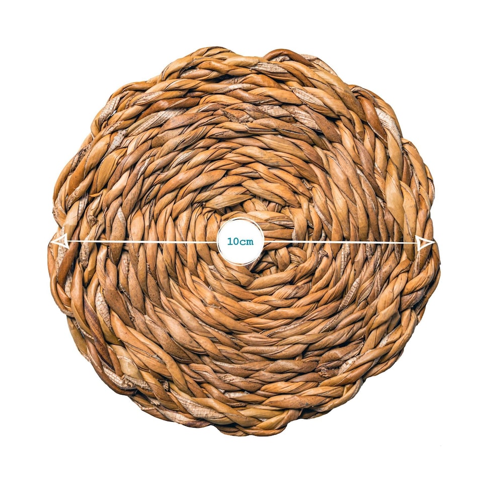 image 1 of Argon Tableware 12pc Round Placemats & Coasters Set - Woven Seagrass Kitchen Dining Table Mats Drinks Coaster Protector Mats | Brown | Brown | One Size | 12