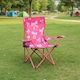 image 2 of OHS Kids Bows Camping Chair Folding Garden Outdoor Picnic Seat | Pink | Hot Pink