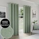 image 1 of Enhanced Living Austin Blackout, Thermal Green Curtains with Eyelet Header (PAIR) - 90x90 inch (229x229cm)