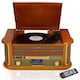 image 3 of Denver 9-in-1 Retro Vintage DAB Bluetooth Wooden Radio Record Player - MRD-51BT | Brown | Vintage Wood