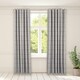 image 1 of OHS Textured Woven Check Eyelet Curtains, 66x90" - Grey