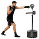 image 9 of SPORTNOW Adjustable Speed Bag with Stand, Reflex Bar | Black
