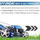 image 9 of Hyundai Self Propelled Petrol Roller Lawnmower Electric Start 17"/43cm 139cc Foldable Lawn Mower HYM430SPER