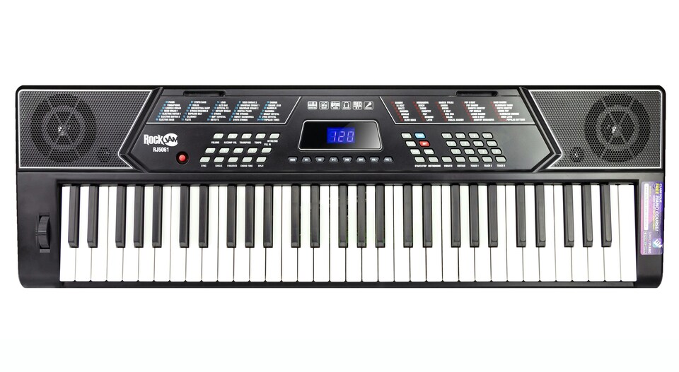 image 1 of RockJam 61 Key Keyboard Piano Kit with Stand, Seat, Headphones & Lessons