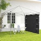 image 2 of Outsunny Gazebo Side Panel, Canopy Sidewall Panel with 4 Mesh Bags and 2 Storage Pockets for 3 x 3 m Straight Leg Pop Up Gazebos, 1 Pack Sidewall Only, Black