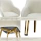 image 5 of Dining Chair Marilyn - corduroy look, upholstered, armchair, continuous backrest - Set of 6 Cream | Cream/Gold