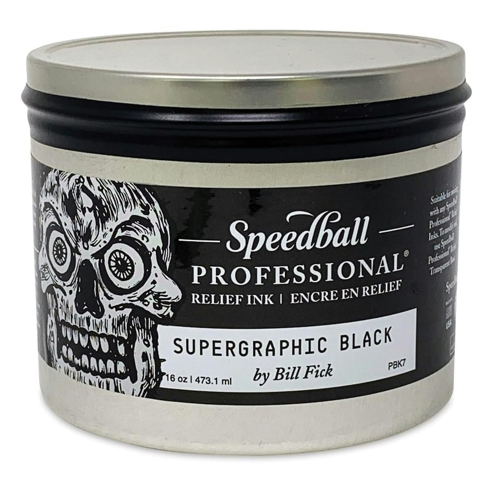 16oz Professional Relief Ink Supergraphic Black Black