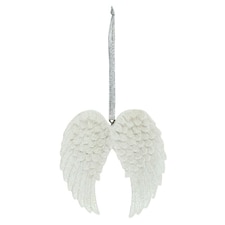 Something Different Angel Wings Hanging Ornament - White/Silver - One Size